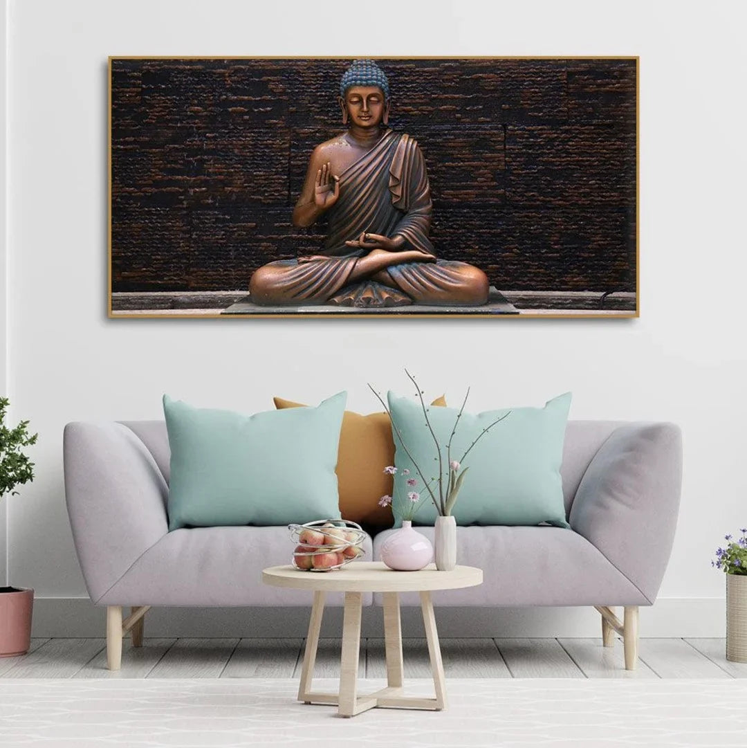 Soulful Serenity Buddha Canvas Wall Painting