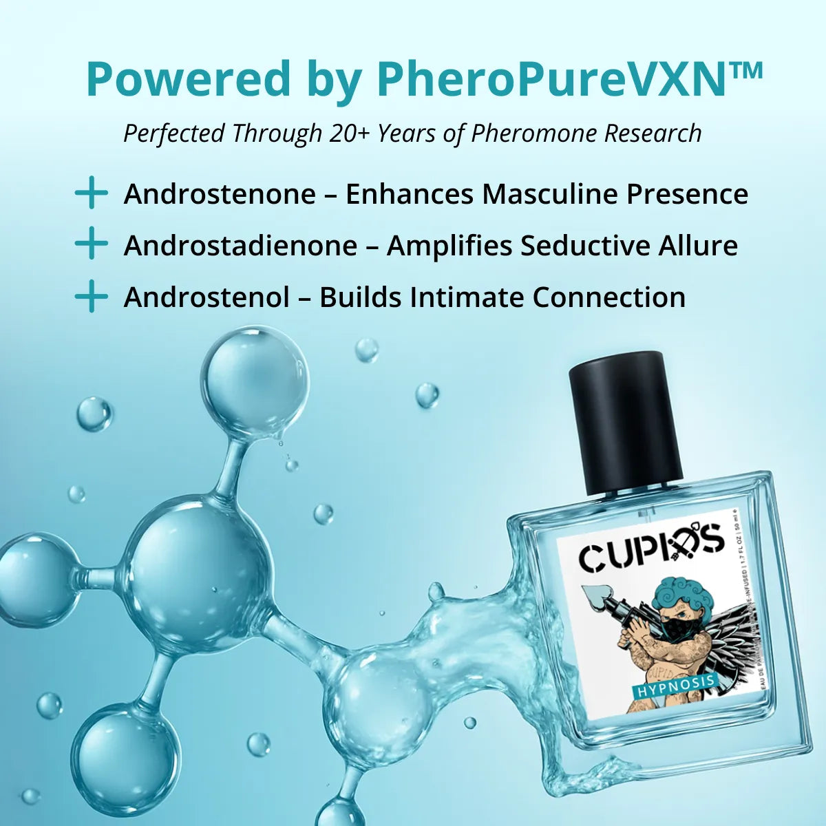 Cupids Hypnosis 2.0 Pheromone Men's Cologne: Magnetic Attraction & Confidence Boost